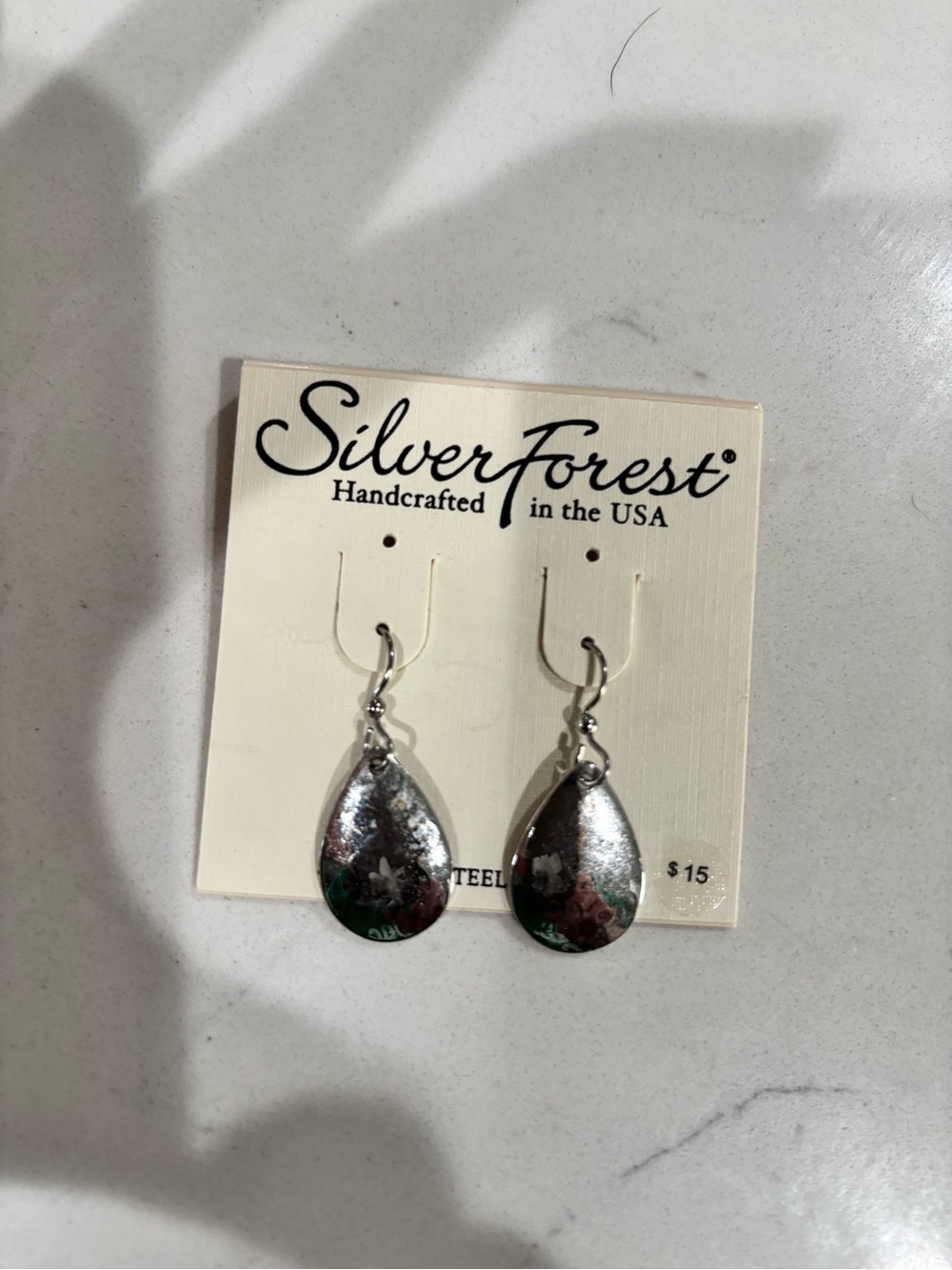 Silver Forest Silver Teardrop Drop Earrings